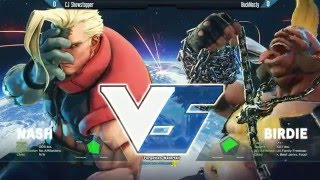 Street Fighter 5 Tournament Winter Brawl X Semis  CJ Showstopper Nash vs BuckNasty Birdie [upl. by Jacqueline29]