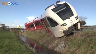 Treinverkeer ontregelt na botsing van trein met melkwagen bij Winsum  RTV Noord [upl. by Yeniffit682]