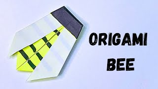 Origami Bee  Cute Paper Craft  DIY Tutorial Summertime Craft [upl. by Akyssej]