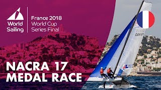 Full Nacra 17 Medal Race  Sailings World Cup Series Final  Marseille France 2018 [upl. by Mieka]