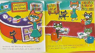 Read Aloud Storybook For KidsI Pete the Cat checks out the Library 📚🐈‍⬛I readaloud bedtimestory [upl. by Ronym479]