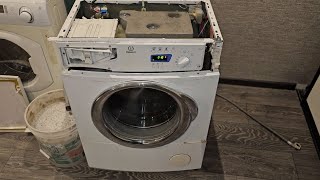 CRAZY washer indesithansa WISE107 final rinse and spin 1000 rpm [upl. by Krawczyk873]