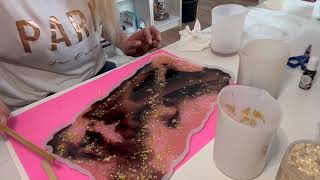 Dienblad amp Onderzetters maken met Epoxyhars  Epoxy  Resin Art [upl. by Hermina302]