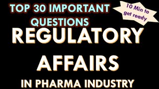 Regulatory Affairs in Pharmaceutical industry I RA department l Interview questions and answers [upl. by Richter]