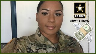 HOW MUCH MONEY I MAKE IN THE MILITARY 💰💰💰 [upl. by Ardnala]