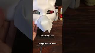 tutorial on making canine muzzles on a therian cat mask base therian therianmask tutorial [upl. by Eicirtap]