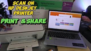 How to Scan To Computer With HP Deskjet Printer Print  Save PDF and Share To Email [upl. by Iclehc855]