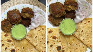 Veg Galouti kebab With Rumali Roti  lucknowi galouti kebab recipe  street style galouti kebab [upl. by Atsillac]