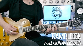 How To Play “Ramble On” by Led Zeppelin Full Electric Guitar Lesson [upl. by Anirbas]