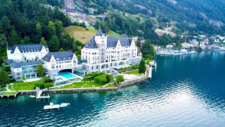 🇨🇭 Vitznau Lake Lucerne Luzern Switzerland  Full HD Relaxing Panoramic Drone [upl. by Drahnreb540]