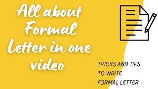 Formal Letter WritingLetter to EditorEasy explanation In detail Examples Tricks and Tips [upl. by Einaffit]