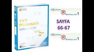 345 TYT MATEMATİK SAYFA 66 67 GÖRSEL ZEKA ORJİNAL R SORULAR 1 [upl. by Notlrak]