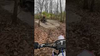 Chasing the quad through the woods bikesupgunsdown urbanadventure viralshort dirtbike [upl. by Oznohpla]