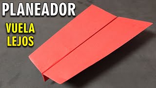 Como Hacer un Avión de Papel Planeador que Vuela mucho y Lejos  Mejores Aviones de Papel [upl. by Erialb]