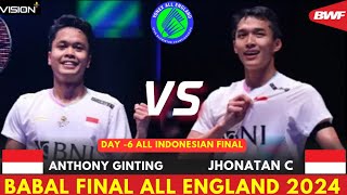 🔴Anthony GINTING INA vs Jonatan CHRISTIE INA  Final ALL ENGLAND 2024 [upl. by Oilicec]