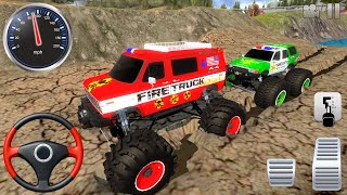 Juegos De Carros  US Police Fire Truck Impossible Driver 2  Car Extreme Racing Android Gameplay [upl. by Yesteb]