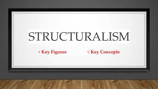 Structuralism  Main Figures amp Key Concepts Literary Criticism [upl. by Stevens]