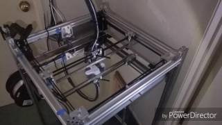 JLXY  Custom CoreXY 3D Printer dual extruder test [upl. by Aradnahc580]