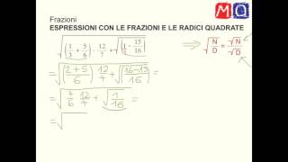 Espressioni con le frazioni e le radici quadrate [upl. by Barnet25]