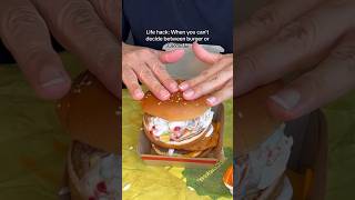 LIFE HACK HOW EVERY BURGER SHOULD BE EATEN shorts viral mukbang [upl. by Byrd288]