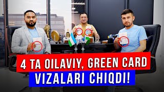 AQSHGA OILAVIY 4 TA quotGREEN CARDquot VIZALARI CHIQDI [upl. by Davenport]