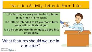 Literacy Transition Letter to Year 7 Form Tutor [upl. by Socin]