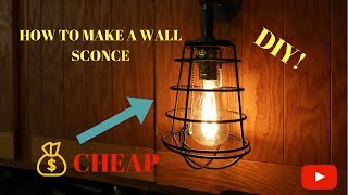 MAKING A WALL SCONCE LIGHT OUT OF GAS PIPE DIY [upl. by Leizahaj900]