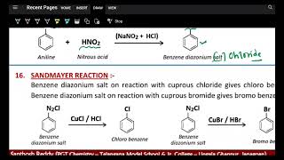 1Diazotization 2Sandmeyer 3Gattermann reactions [upl. by Kurtis]