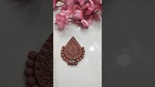 Terracotta pendant viralvideo shorts terracotta terracottajewellerymaking art diy crafttitch [upl. by Sears734]