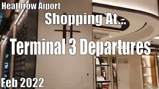 Heathrow terminal 3 departures walk around  London Heathrow Airport  Ourthemeparklife [upl. by Tabitha]