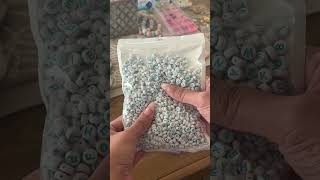 Unboxing my Amazon packages  Beads Haul 🩵🩷😗 asmrsound asmrunboxing unboxingvideos [upl. by Mackey]