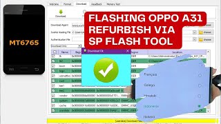 FLASH OPPO A31 REFURBISH VIA SP FLASH TOOL  HOW TO FULL FLASH OPPO A31 [upl. by Koenraad]