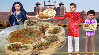 Chole Kulche Famous Delhi Chole Kulche Street Food Hindi Kahani Moral Stories New Funny Comedy Video [upl. by Tifanie375]