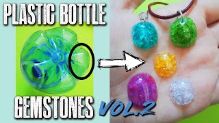 DIY Translucent Plastic Bottle Gemstones  No Resin [upl. by Ennovyahs]