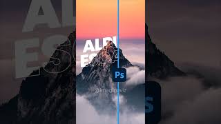 Mountain Photo to Text Art  Photoshop Tutorial photoshop texteffect ytshorts travel [upl. by Gipps15]