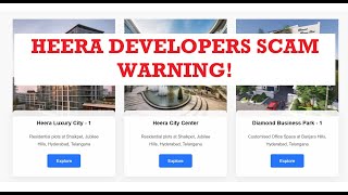 Heera Developers Scam Alert  Warning to Buyers  Heera Group Properties Are Attached by ED [upl. by Gratiana]