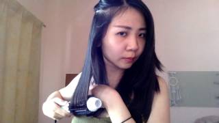 Long Bob Hairstyle Tutorial 内扣长发教学 Ocaliss Pro Ionis 4in1 Hair Styler Brush 奥卡丽斯卷发梳 [upl. by Torrlow]