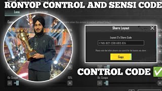 2024 RONYOP SENSITIVITY CODE 35 RONYOP CONTROL CODE 35 ronyop 5 FINGER CONTROL amp SENSITIVITY [upl. by Dalli]