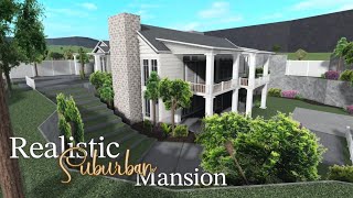 Realistic Suburban Mansion  BLOXBURG [upl. by Sacksen55]