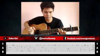 TAB quotVersace on the floorquot by Bruno Mars Fingerstyle by Mark Wilson [upl. by Jennette431]