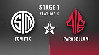 TSM FTX vs Parabellum  North American League 2022  Stage 1  Playday 8 [upl. by Crowell930]