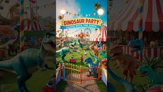 🎉🦖 Dinosaur Party Dance with the Dinos short🦖🎉 [upl. by Notluf]