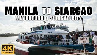 4K The BudgetFriendly Route to SIARGAO via BUTUAN and SURIGAO CITY Full Travel Guide [upl. by Latsyrc]