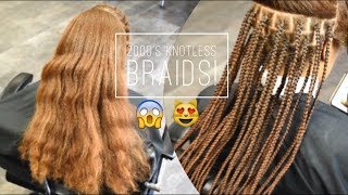 KNOTLESS BOX BRAIDS ON 22quot NATURAL HAIR  HairByMason [upl. by Alden]