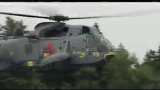 Excellent landing of Seaking helicopter on water with out floatyoutubeaviatoraviation [upl. by Akinihs]