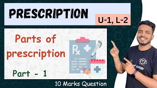 prescription definition  parts of prescription  prescription notes  prescription in pharmaceutics [upl. by Nalat165]