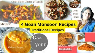 4 Goan Monsoon Recipestraditional amp Eggless Recipesakshatasrecipes [upl. by Rentsch]