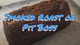 Smoked Roast on Pit Boss Pro Series 850 Pellet Smoker  Go Niners [upl. by Angelia]