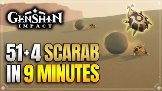 Scarab Locations  Fast and Efficient Farming Route  Ascension Materials 【Genshin Impact】 [upl. by Kolk516]