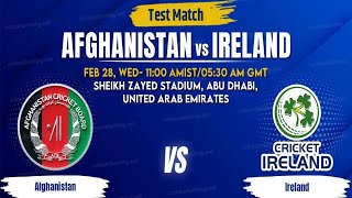 CRICKET LIVE Afghanistan Vs Ireland  OneOff Test Match  Day 2  29th Feb 2024  ACB [upl. by Ridglea]